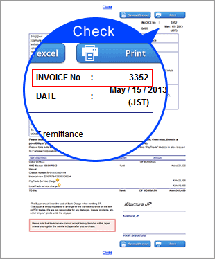 Invoice number