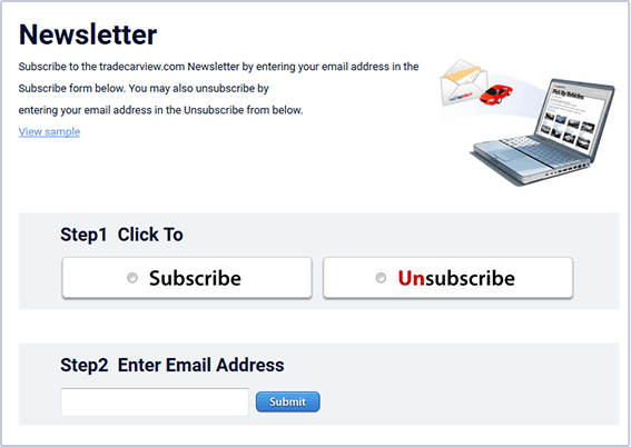 newsletter setting page